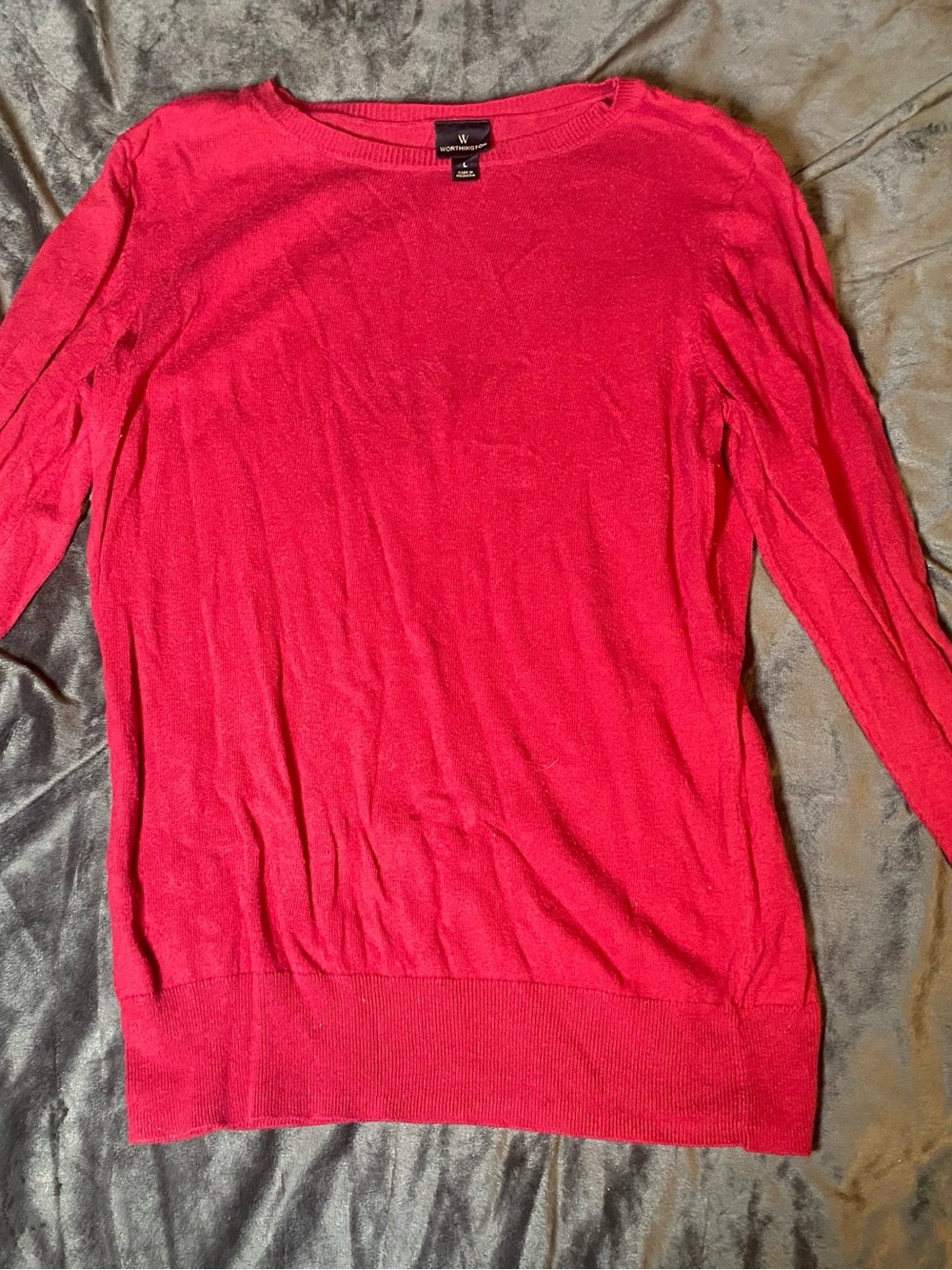 Worthington Bright Red Crewneck Sweater